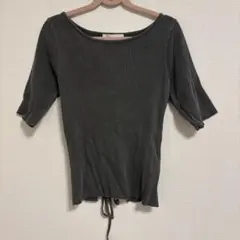 B:MING by BEAMS バックリボン リブカットソー フリーサイズ 新品のサムネイル