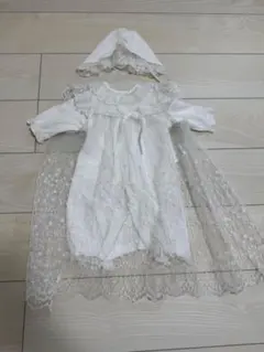 ベビードレス セレモニードレス 新生児 帽子付き