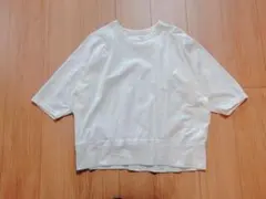 ナチュラルランドリー　クルーネックゆったりカットソー　ホワイトのサムネイル