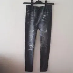 デニムパンツ風プリント　スパッツ