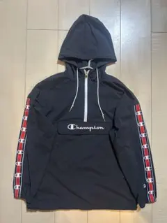 Champion フード付きブラックジャケット M