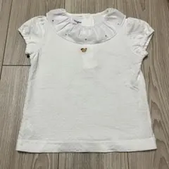 familiarフリル襟 ホワイト ブラウス　90サイズ