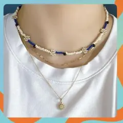 ビーズネックレス　ビーズアクセサリー　ネックレス　ハンドメイド　チョーカー　韓国