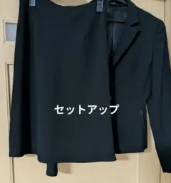 COMME CA ISM ブラックジャケットセットアップ