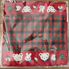 美品】ハローキティ× familiar 赤系ファミリアチェック タオルハンカチ