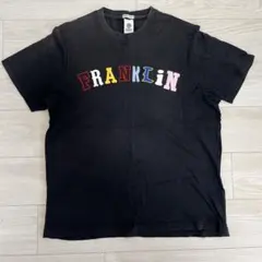 フランクリンマーシャル 刺繍ロゴTシャツ 黒 L