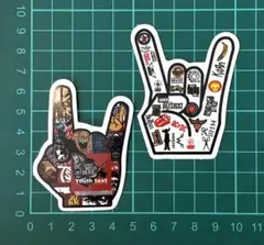 ステッカー メロイックサイン 2枚