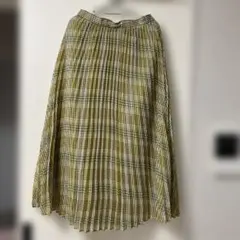 値下げ【美品】GU ジーユー　プリーツスカート　チェック柄　即日　匿名配送