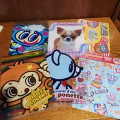ナルミヤ　キャラクター　ミニクリアファイル４種　ラミネート下敷き２種　未使用保管