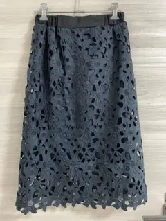 nano universe フラワーレースタイトスカート