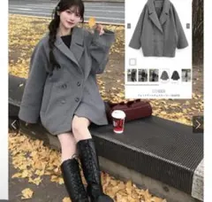 GRL フェイクウールチェスターコート[kz570]