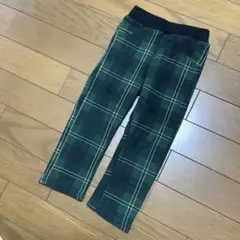 cleur master キッズ チェック柄 パンツ グリーン 95