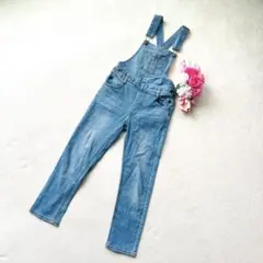 【グローバルワーク】130㎝　サロペット　デニム　ストレッチ　男女兼用　1776