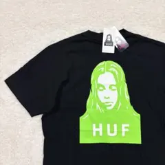 【タグ付き未使用品】HUF×X-girl Tシャツ コラボ 黒 緑