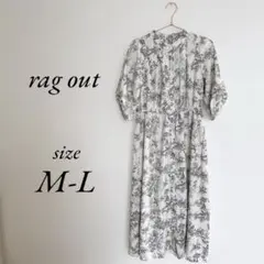 rag out 花柄ワンピース M-Lサイズ
