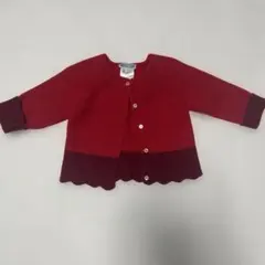 赤　jacadi カーディガン　12m ジャカディ