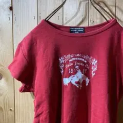 ss3932 POLO JEANS プリント Tシャツ 赤 M