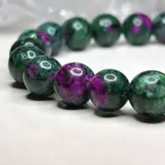 【自己鍛錬・行動力】ルビーインゾイサイト 天然石 ブレスレット 8mm玉