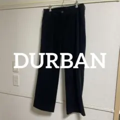 DURBANブラック カジュアルパンツ コーデュロイ