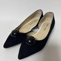 Odette e Odile 21.5cm ブラック黒 ポインテッドトゥ