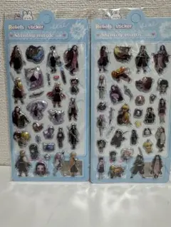 鬼滅　3D 立体　ぷくぷくシール　2枚セット