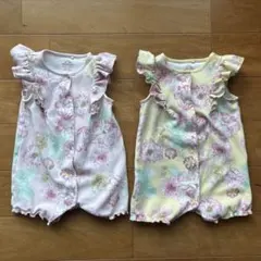 NEXT baby ロンパース 花柄 6-9ヶ月　ピンク、黄色2枚のサムネイル