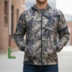 大人気 リアルツリー パーカー L 迷彩 ジップパーカー 海外 ストリート