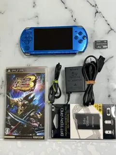 美品 。PSP3000 本体　メタリックブルー。