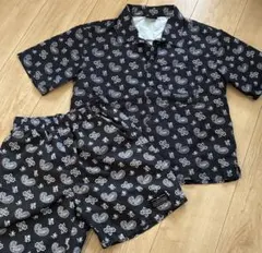 ペイズリー　セットアップ　半袖シャツ　ハーフパンツ 140