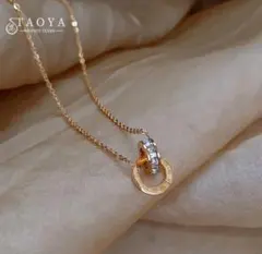 サージカルステンレス ジルコニアリング ネックレス 【爆売れ】 ゴールドシルバー