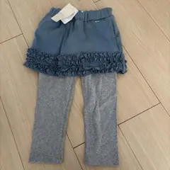 新品 プティマイン　裾フリルレギンス付きスカート 100cm