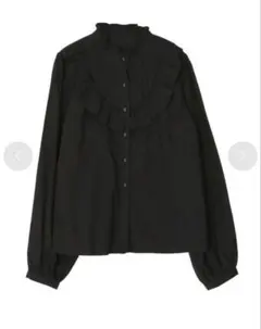 merry jenny フリル スタンドカラー シャツ ブラウス タック入り