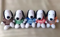 ニットパーカーを着たSNOOPY5体セットのサムネイル