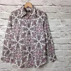 美品・希少◆BURBERRY BLACK LABEL 総柄 デザイン 長袖シャツのサムネイル