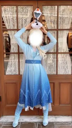 アナ雪2 エルサコスプレ衣装 dハロ ディズニー アナと雪の女王 エルサのサプライズ Dハロ ドレス