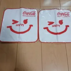 Coca-Cola 笑顔デザイン タオルハンカチ 2枚セットのサムネイル
