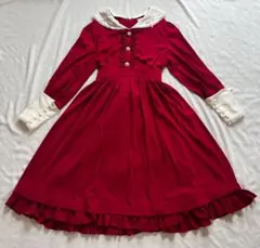 海外ブランド ワンピース 長袖 レッド ワイン ロリータ ロリィタ クラロリ