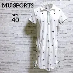 【MU SPORTS】ミエコウエサコ　ハーフジップ　半袖　ゴルフ　ワンピースのサムネイル