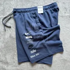 XL NIKE Inc ハーフパンツ ロゴ ネイビー ブラック