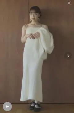 olu. カップ付きリブキャミソールワンピース
