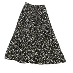 イング　花柄ロングフレアスカート　Mサイズ　ブラック　新品同様品