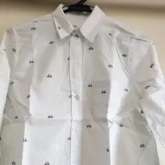GAP 自転車刺繍 ホワイト長袖シャツ