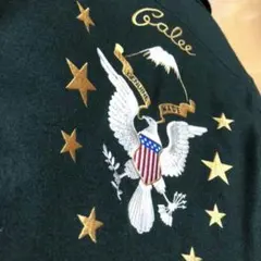 CALEE スーベニアジャケット　アウター　緑　グリーン　刺繍　龍　スカジャン