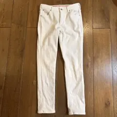 EDWIN JERSEYS スキニーデニム S 白　ホワイト　裏起毛