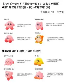 ハッピーセット カービィ キービィ ワドルディ マスコット ぬいぐるみ