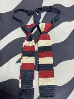 子供用 ネクタイ 赤白青ストライプ