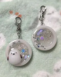 シマエナガのレジンチャーム〇2個セット