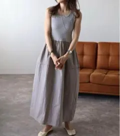 コクーンワンピース ロングワンピース