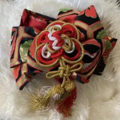 七五三 赤と黒 作り帯