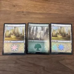 mtg 森　平地　ラヴニカウィークエンド　プロモ　foil セレズニア3枚セット